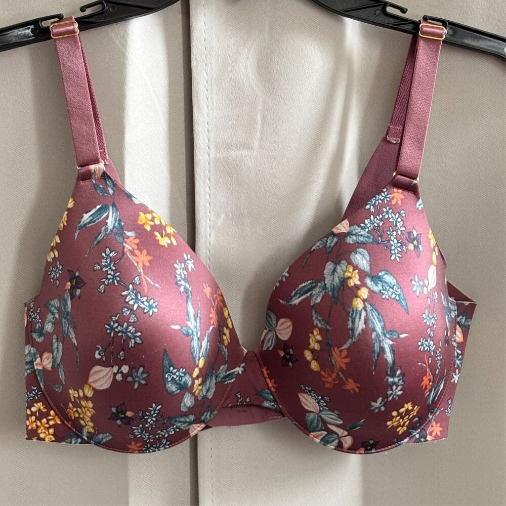 Soma Womens Bra Size 34DD Floral Vanishing‎ Back Full Coverage Boho Fairy 18464